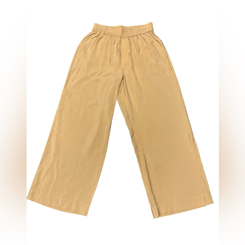 NWT For The Republic Tan Elastic Waist Wide Leg Pants Size Medium - Picture 3 of 14